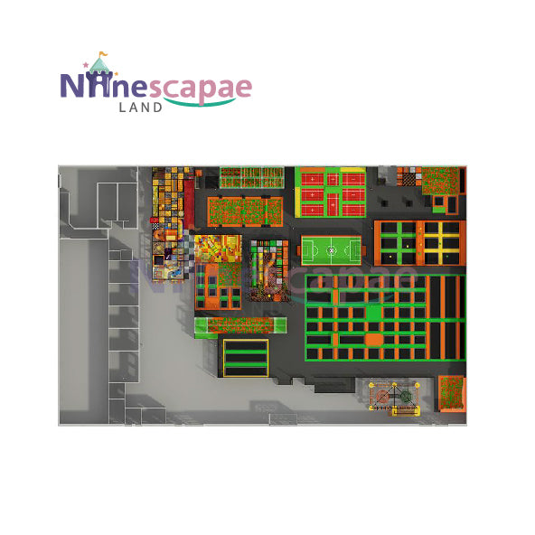 Indoor Trampoline Adventure Park For Commercial Play