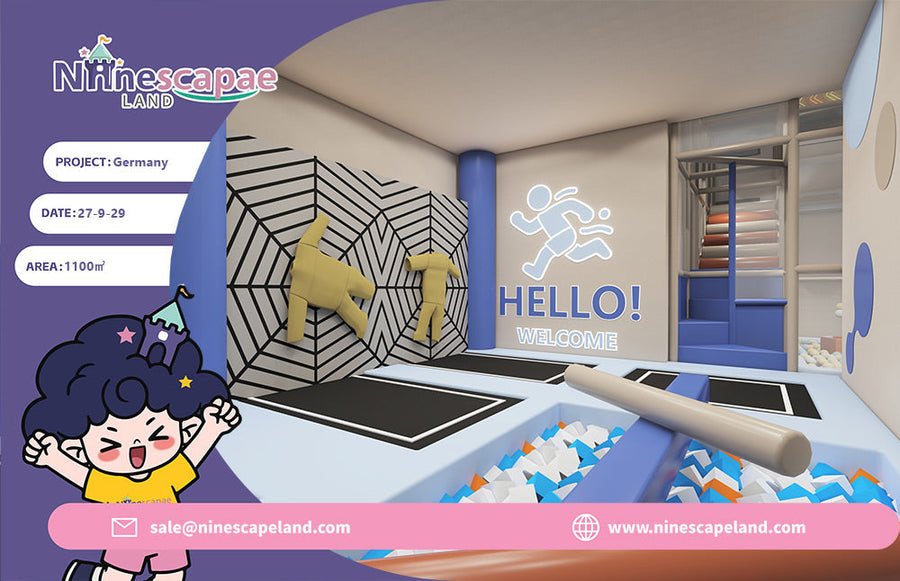 1,100㎡ Large Indoor Playground in Germany: A Multi-Zone Family Play Destination