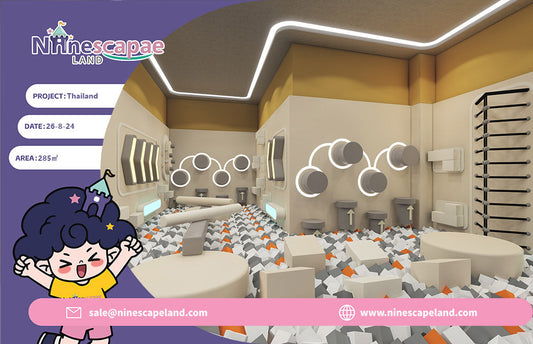 285㎡ Thailand Indoor Playground | Multi-Zone Soft Play & Trampoline Design