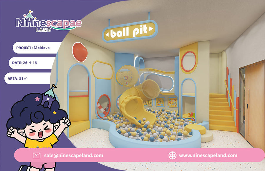 31㎡ Toddler Indoor Playground in Moldova | Compact Multi-Level Design