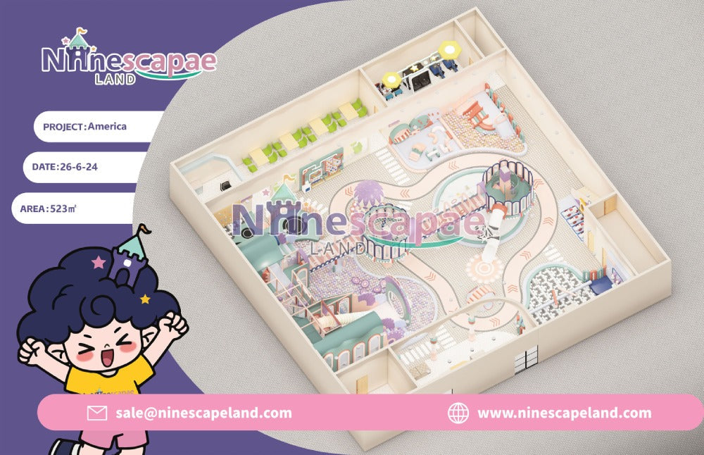 523 sqm Commercial Indoor Playground Project in the USA