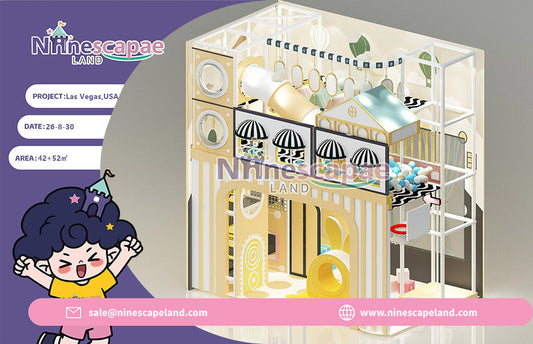 94 ㎡ Commercial Indoor Play Structure Las Vegas | Two-Level Soft Play Design