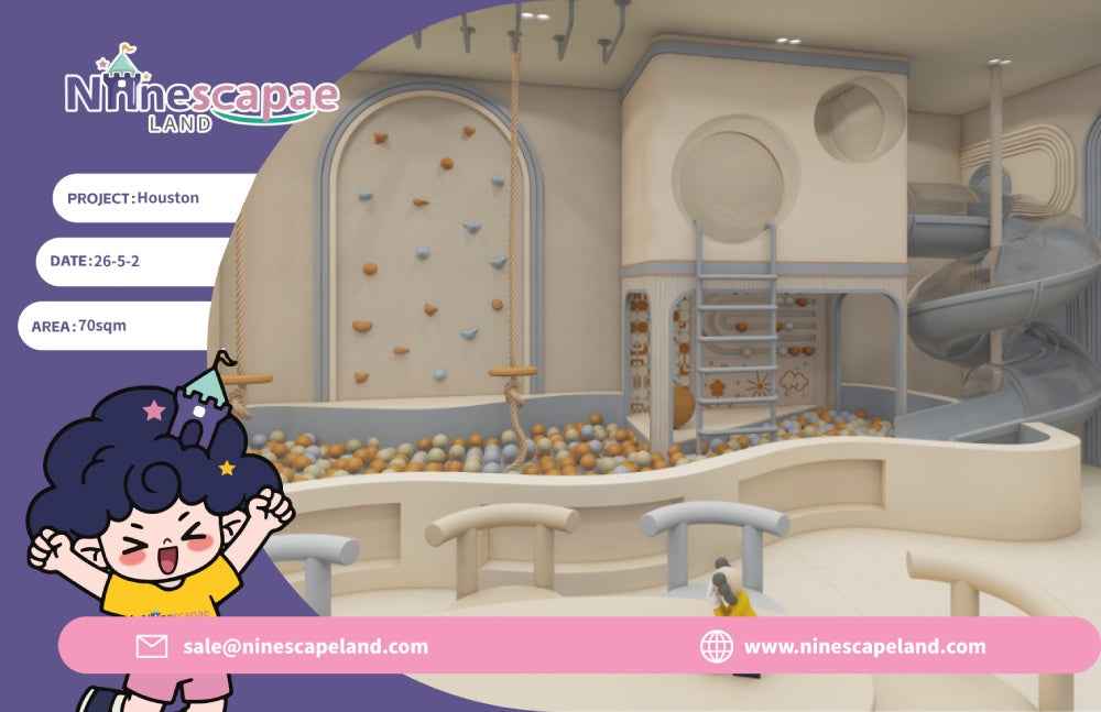 70sqm Indoor Playground Houston Project | A Colorful Toddler Play Area Solution