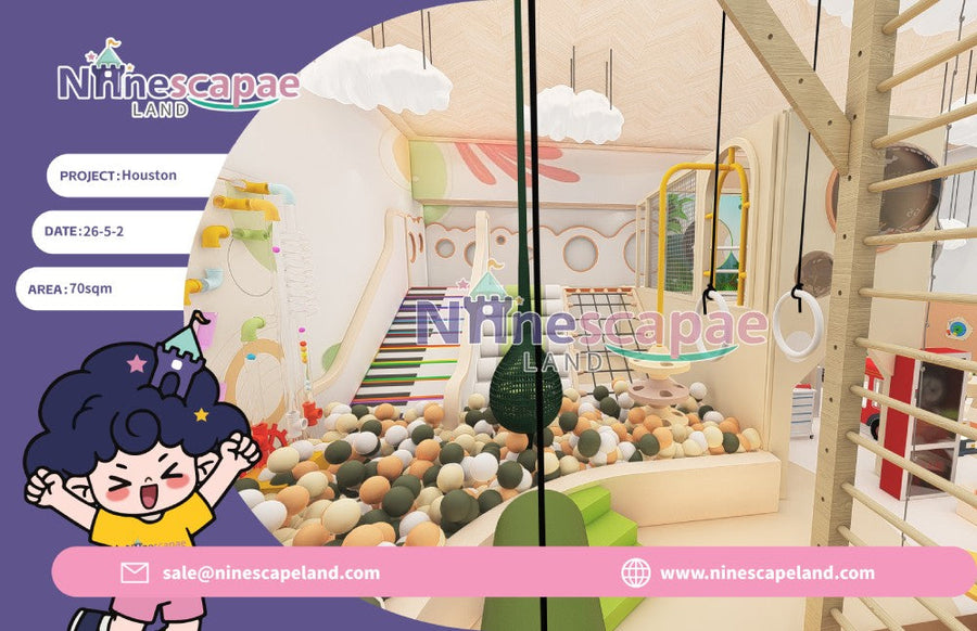 66sqm Toddler Playground Project in San Diego | Café Play Area Design