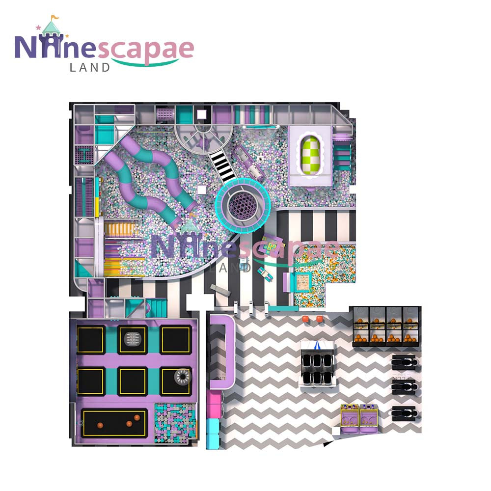 NinescapeLand indoor trampoline park top view, they are suitable for all age group