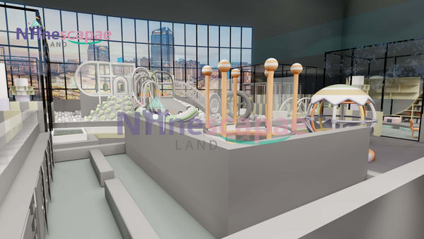 the indoor playground for shopping mall are made of various advanced amusement rides, this part is jump trampoline park