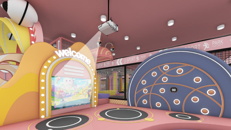 Mini Trampoline in the indoor playground