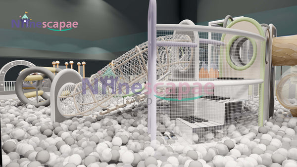NinescapeLand climbing net and ball pit