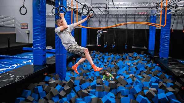 adventure park with ninja course for teenagers