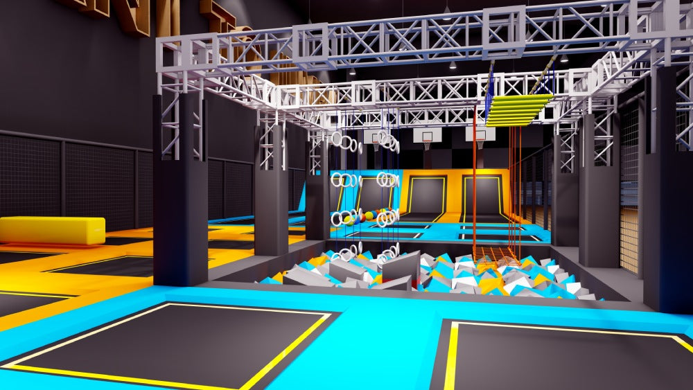 Indoor Park with Trampoline Equipment