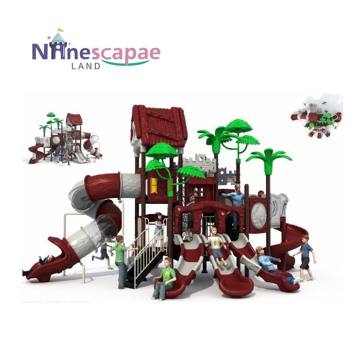 Brown Outdoor Playground Systems