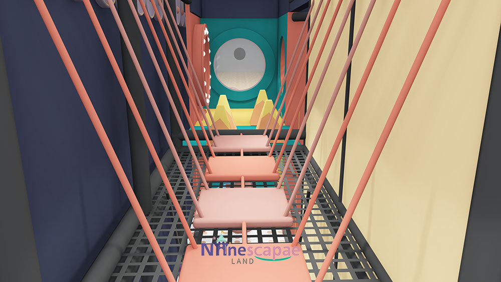 childrens indoor jungle gym​-rope bridge