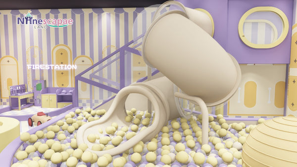 Slide Tunnels in daycare playground equipment from Ninescapeland