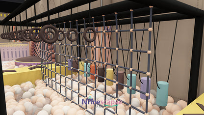 indoor children's park-rope challenge course