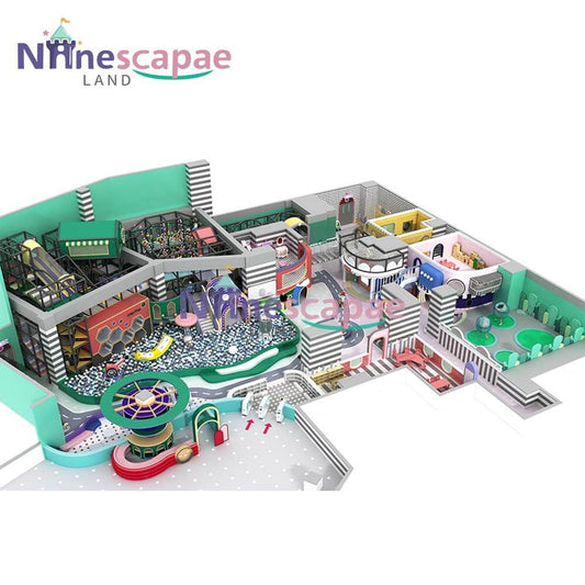 custom indoor playground for your business, ninescapeland is indoor playground manufacturer