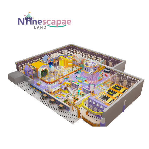 indoor playground set with all-age playground equipment