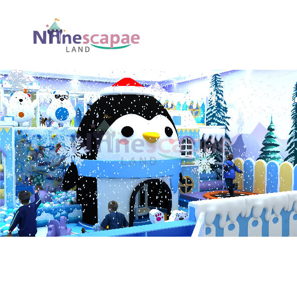 indoor playground with ice-sow theme