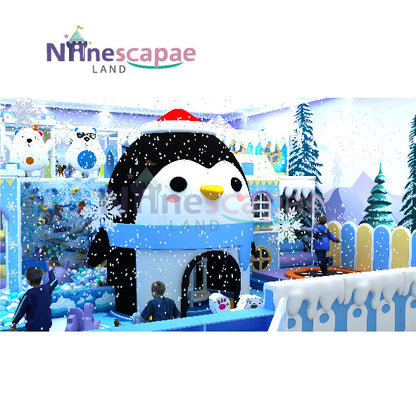 indoor playground with ice-sow theme