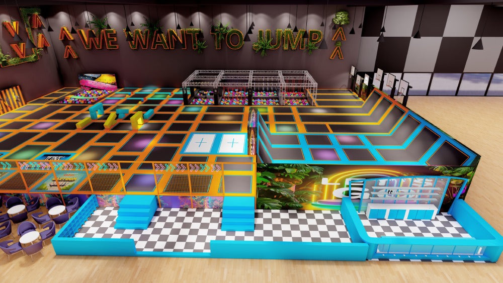 indoor trampoline park design manufacturing