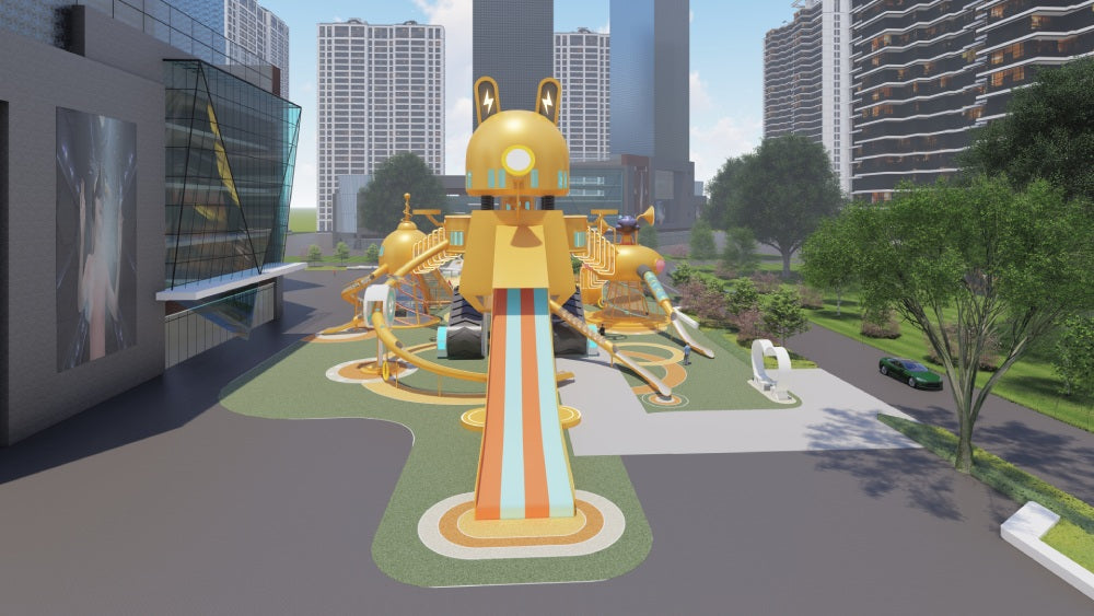 outdoor plastic playground equipment with slide