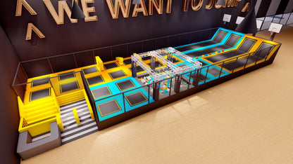 Indoor Park with Trampoline Equipment