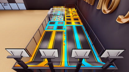 Indoor Park with Trampoline Equipment