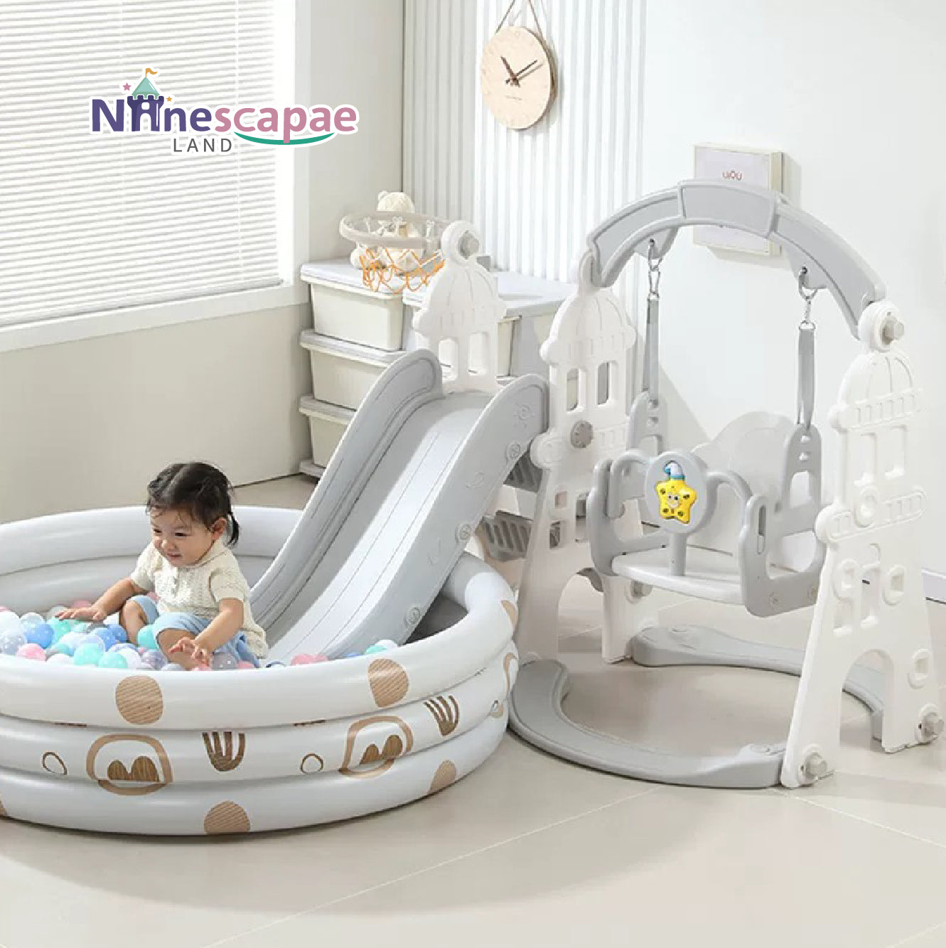 playhouse with slides