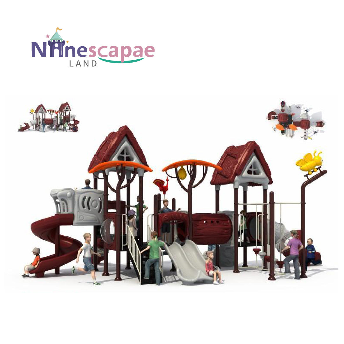 Brown Outdoor Playground Systems