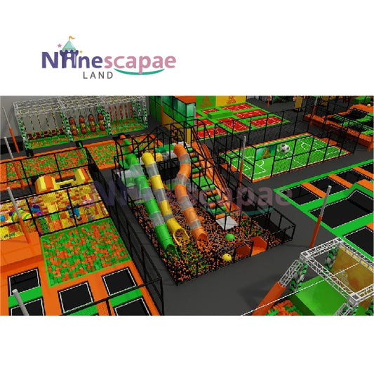 Indoor Trampoline Adventure Park For Commercial Play