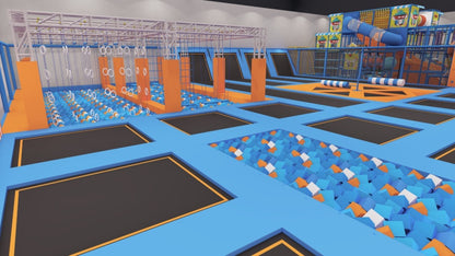 Build Children Indoor Playground With Trampoline Zone