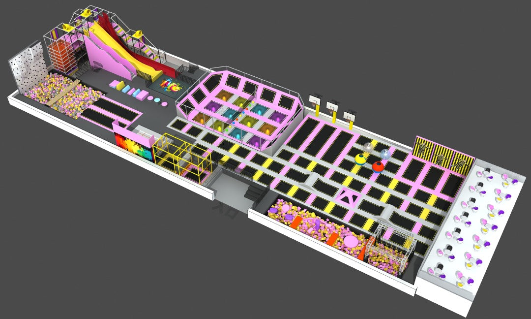 trampoline park design for your business, NinescapeLand indoor trampoline park manufacturer