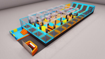 Construir trampolim para parque de adultos